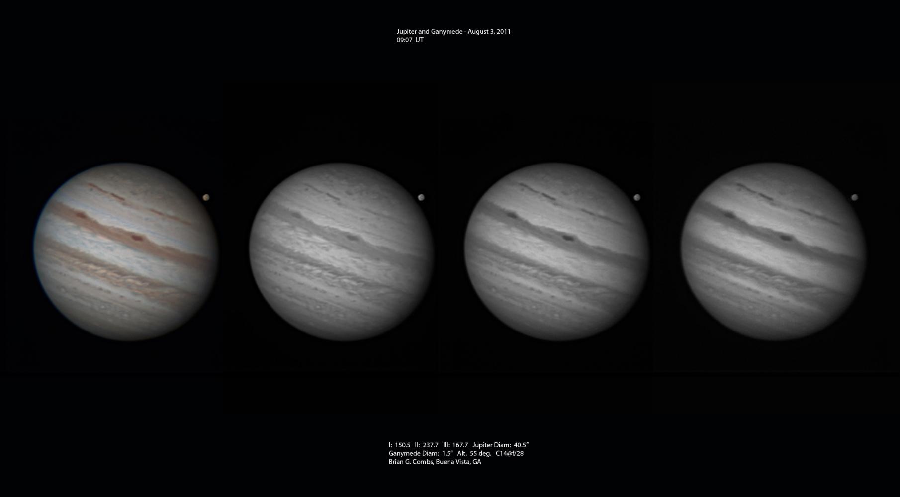 Jupiter and Ganymede - August 3, 2011