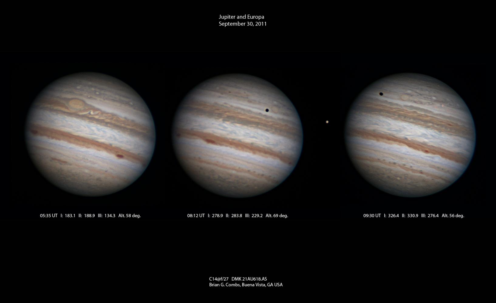 Jupiter and Europa - September 30, 2011