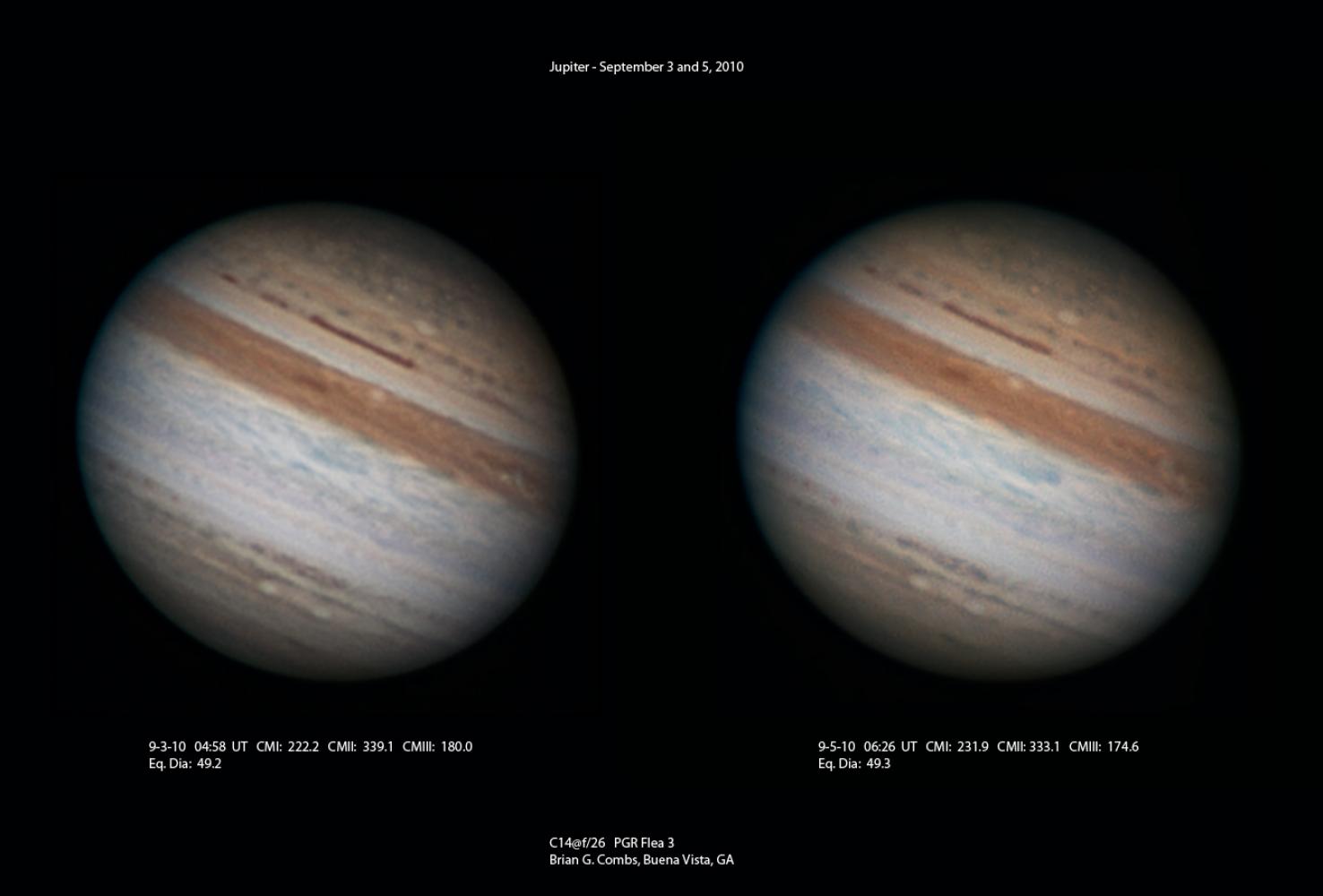 Jupiter - September 3 and 5, 2010