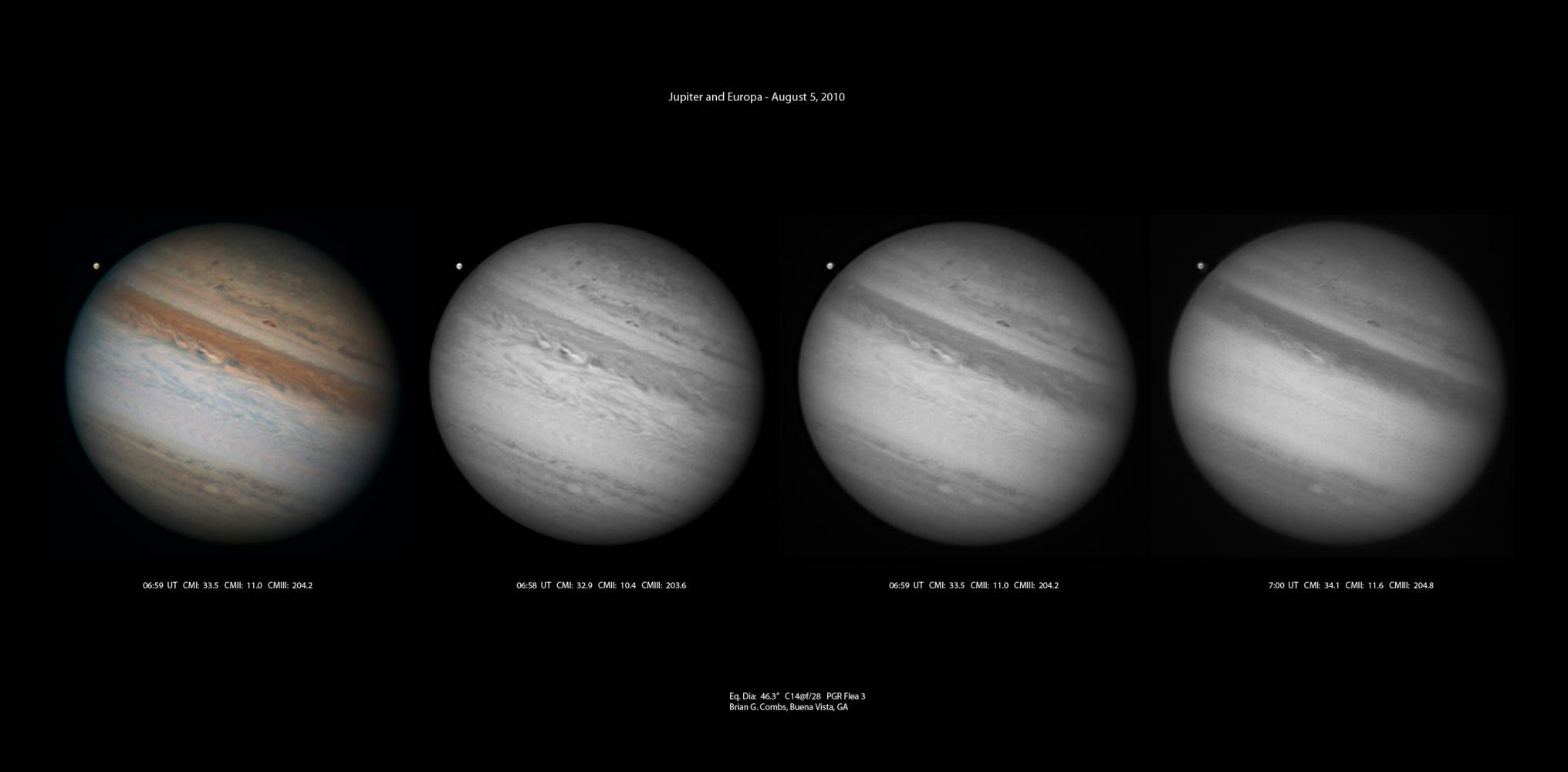 Jupiter and Europa - August 5, 2010