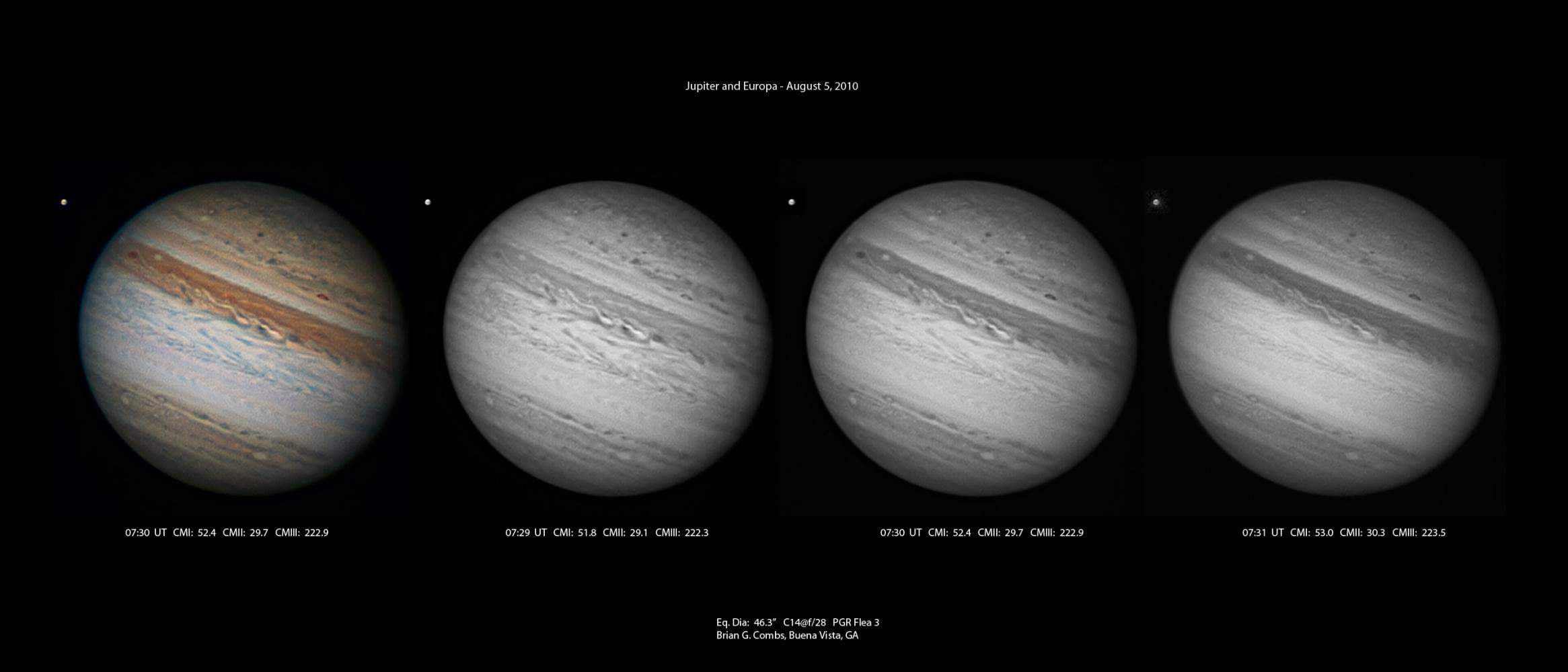 Jupiter and Europa - August 5, 2010