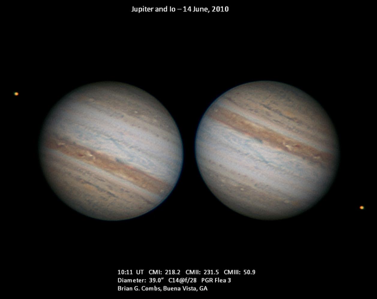 Jupiter and Io - June 14, 2010