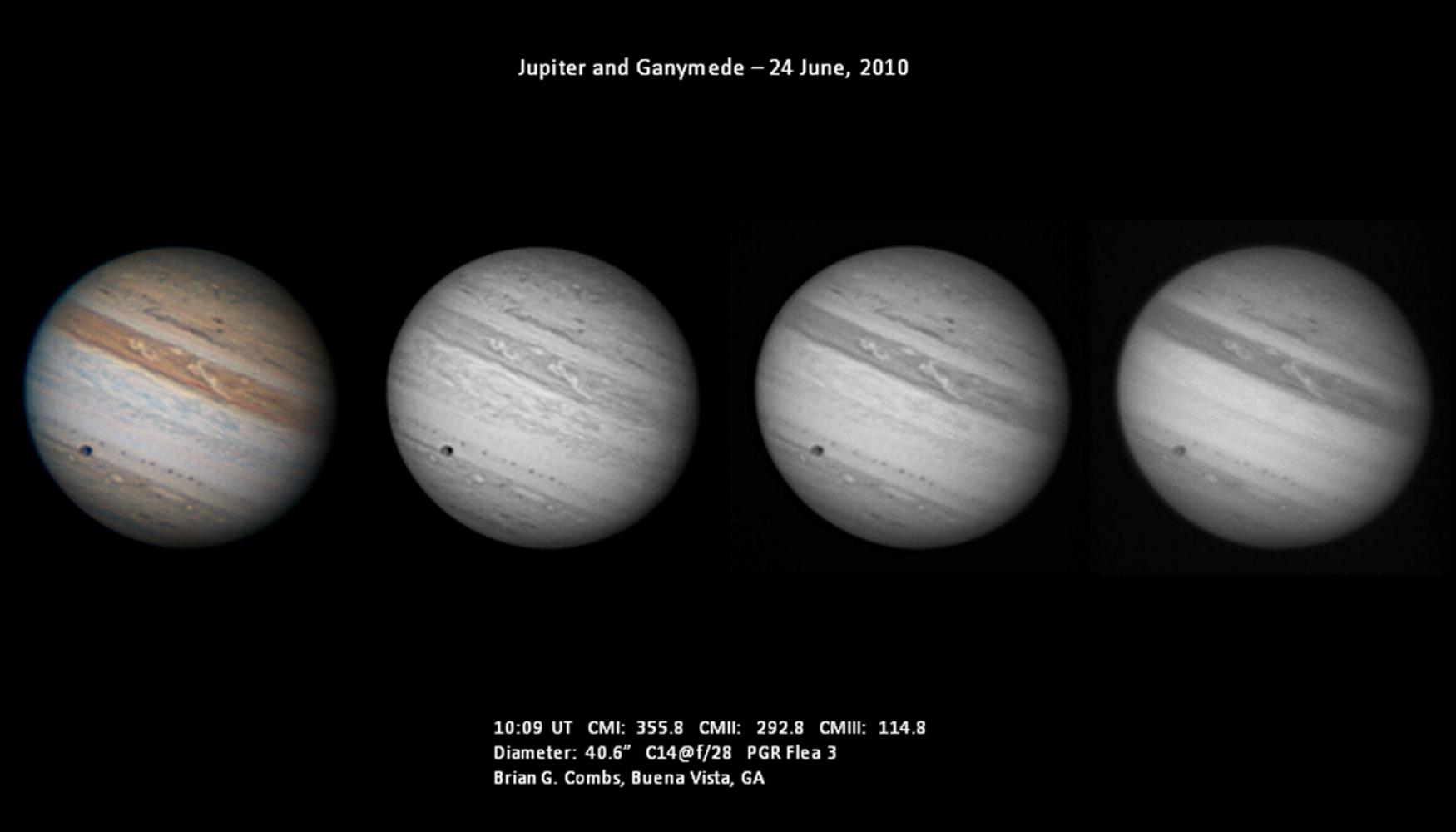 Jupiter and Ganymede - June 24, 2010
