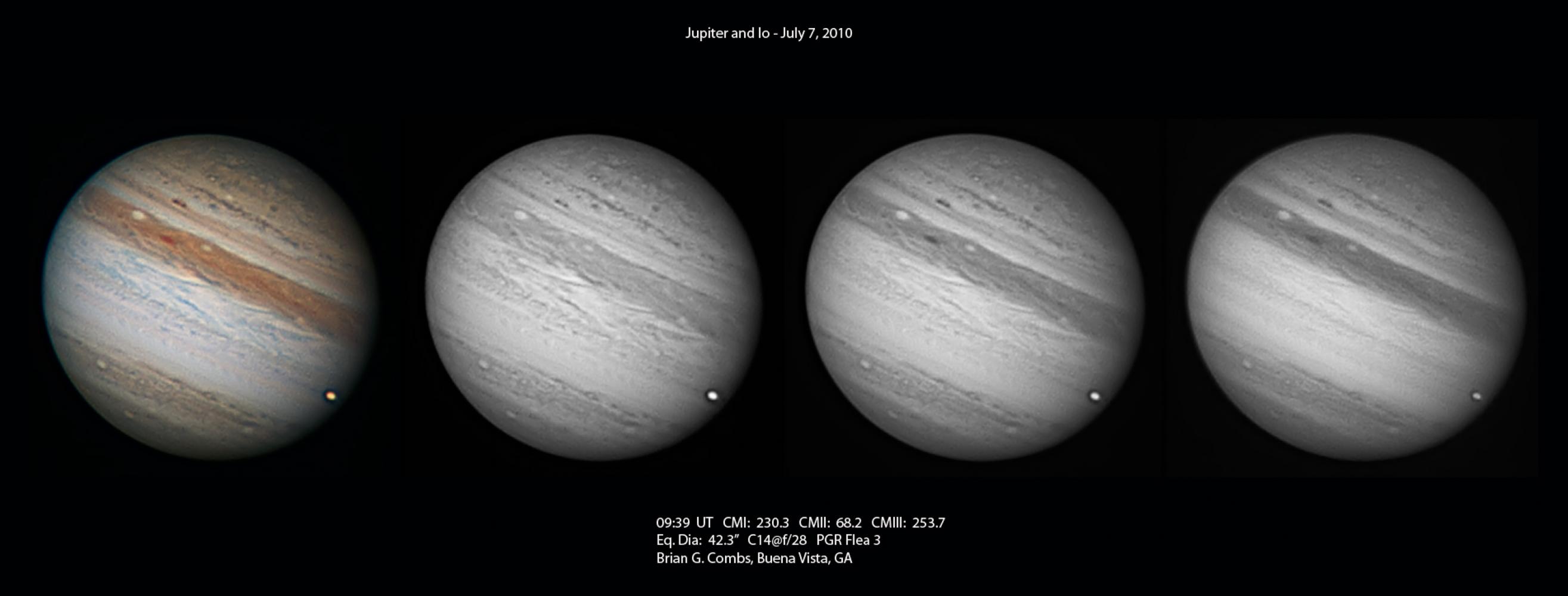 Jupiter and Io - July 7, 2010