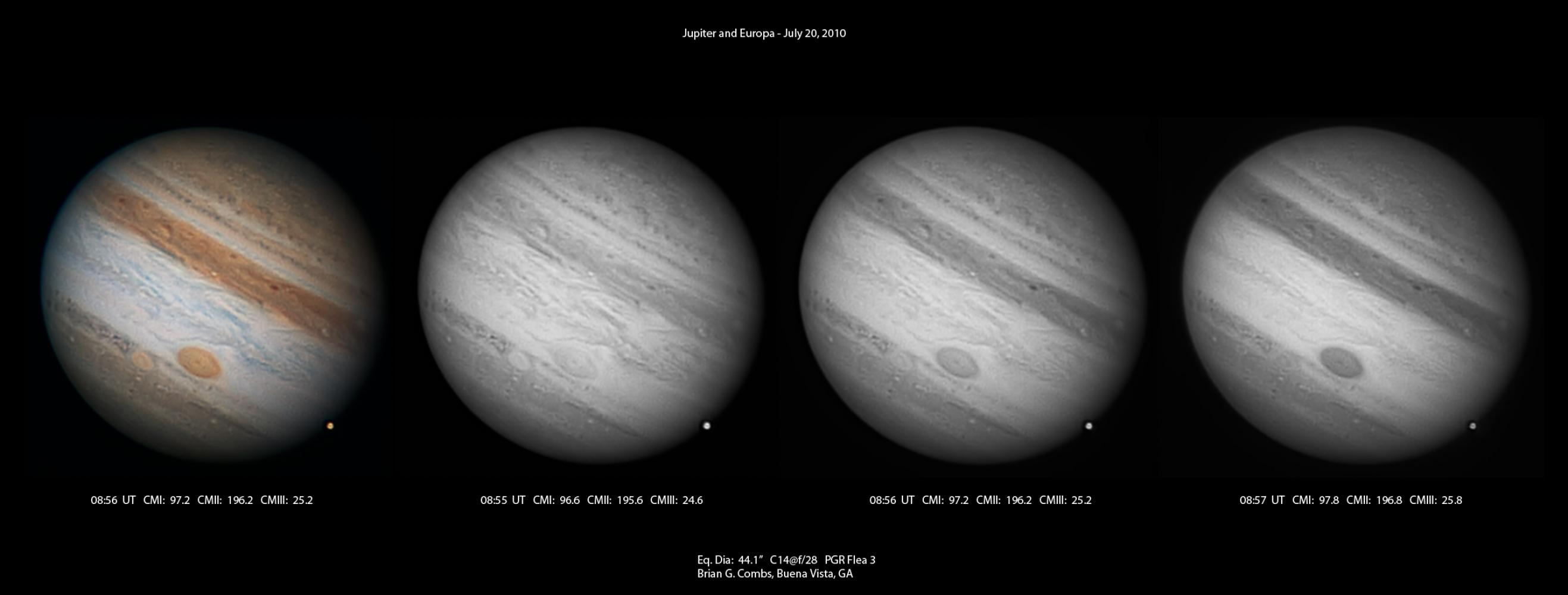 Jupiter and Europa - July 20, 2010 redux