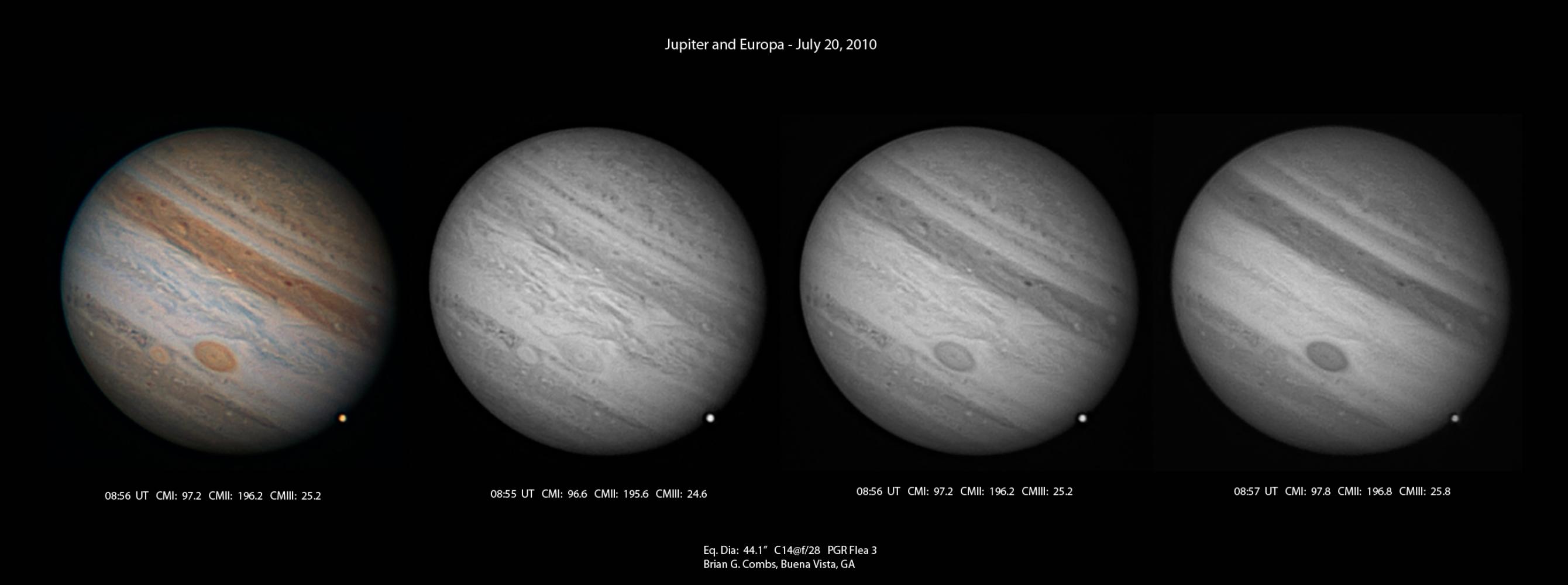Jupiter and Europa - July 20, 2010