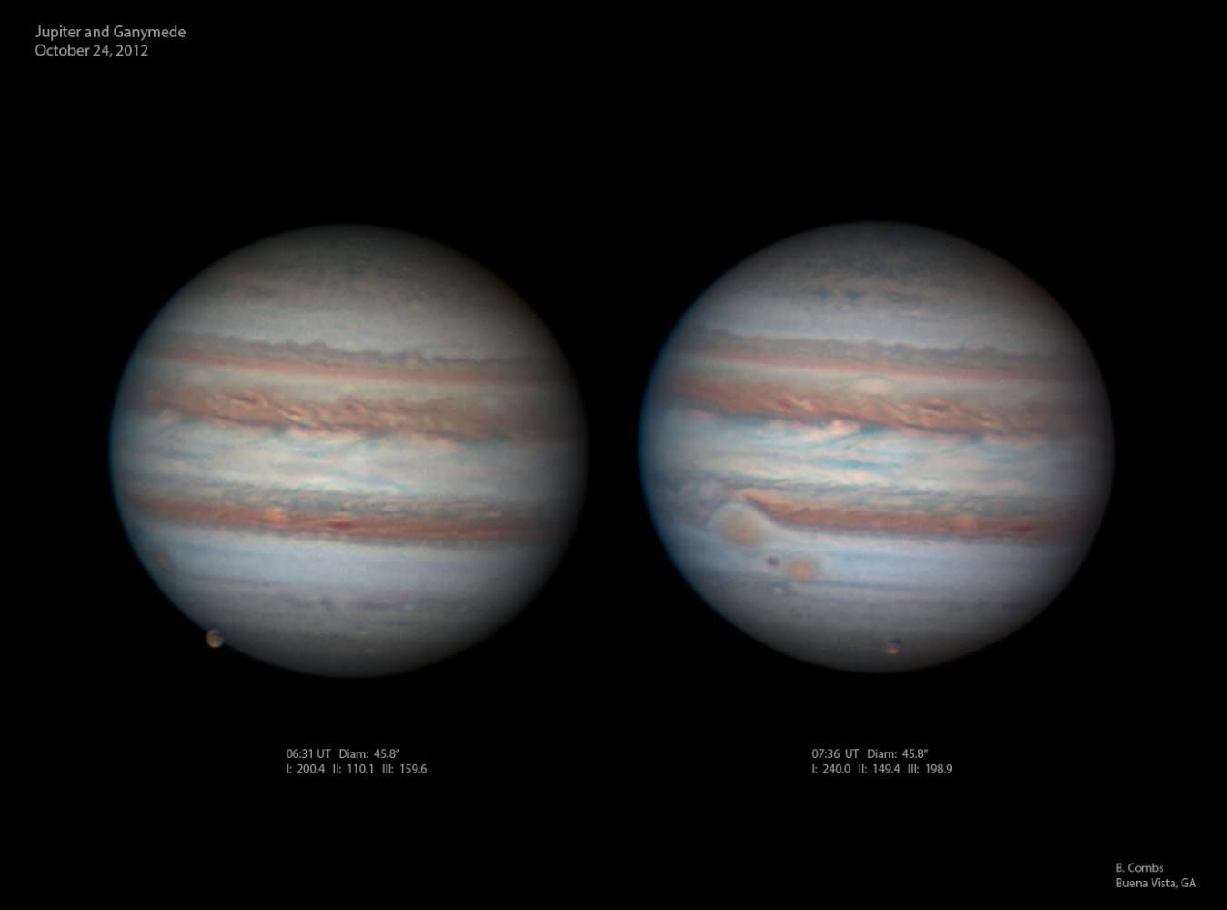 Jupiter and Ganymede - 10-24-12